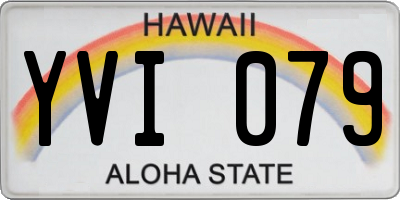 HI license plate YVI079