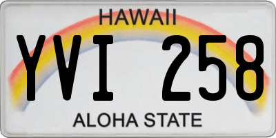 HI license plate YVI258