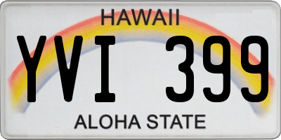 HI license plate YVI399