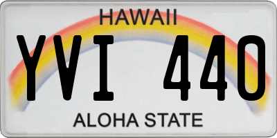 HI license plate YVI440