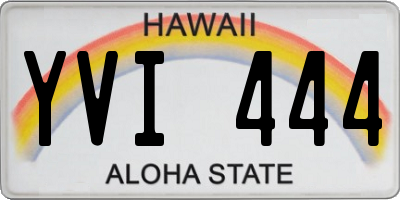 HI license plate YVI444