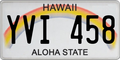 HI license plate YVI458