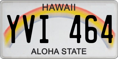HI license plate YVI464