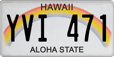 HI license plate YVI471