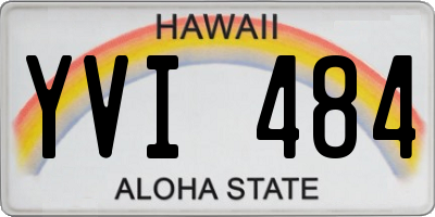 HI license plate YVI484