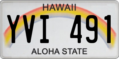 HI license plate YVI491