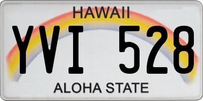 HI license plate YVI528
