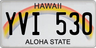 HI license plate YVI530