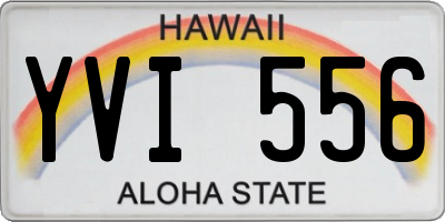 HI license plate YVI556