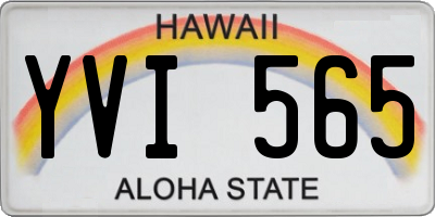 HI license plate YVI565
