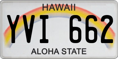 HI license plate YVI662