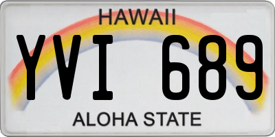 HI license plate YVI689