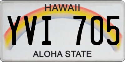 HI license plate YVI705