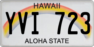HI license plate YVI723