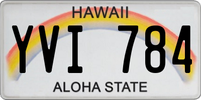 HI license plate YVI784