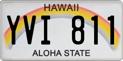 HI license plate YVI811