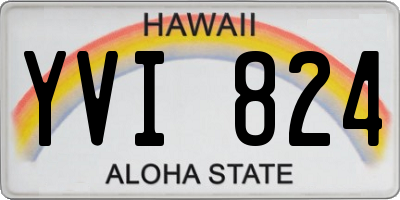 HI license plate YVI824