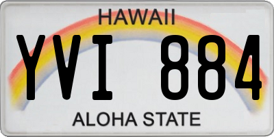 HI license plate YVI884