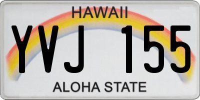 HI license plate YVJ155