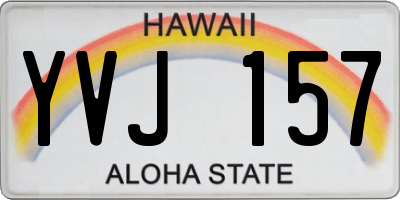 HI license plate YVJ157