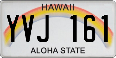 HI license plate YVJ161