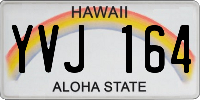 HI license plate YVJ164