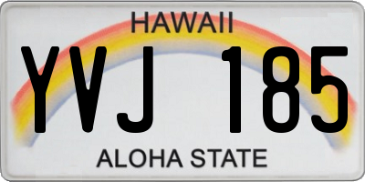 HI license plate YVJ185