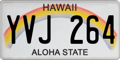 HI license plate YVJ264