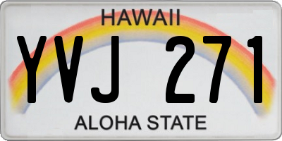 HI license plate YVJ271