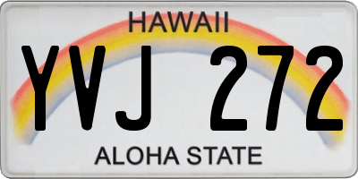 HI license plate YVJ272