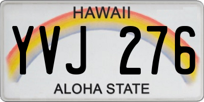 HI license plate YVJ276