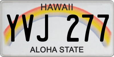 HI license plate YVJ277