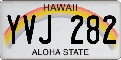 HI license plate YVJ282