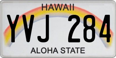 HI license plate YVJ284