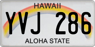 HI license plate YVJ286