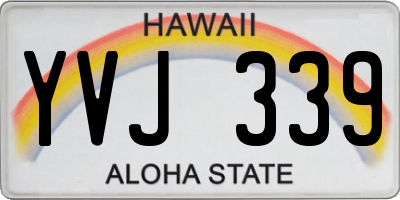 HI license plate YVJ339