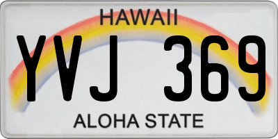 HI license plate YVJ369