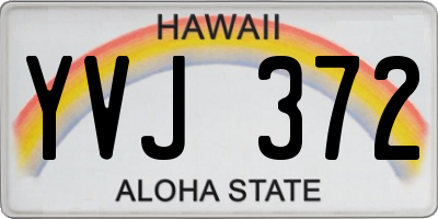 HI license plate YVJ372