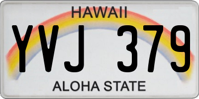 HI license plate YVJ379