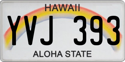 HI license plate YVJ393
