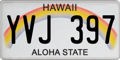 HI license plate YVJ397
