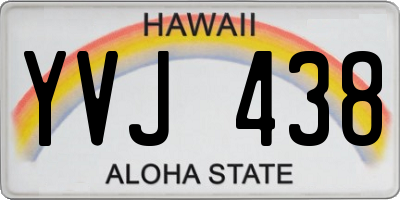 HI license plate YVJ438
