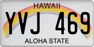 HI license plate YVJ469