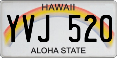HI license plate YVJ520
