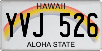 HI license plate YVJ526