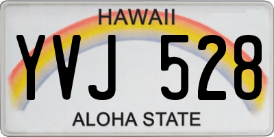 HI license plate YVJ528