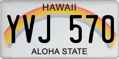 HI license plate YVJ570