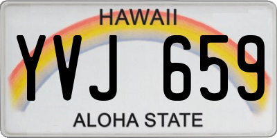 HI license plate YVJ659