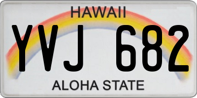 HI license plate YVJ682