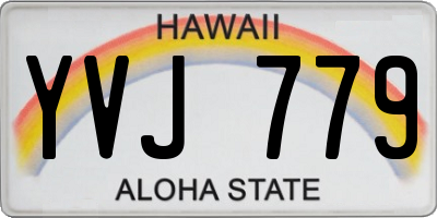 HI license plate YVJ779